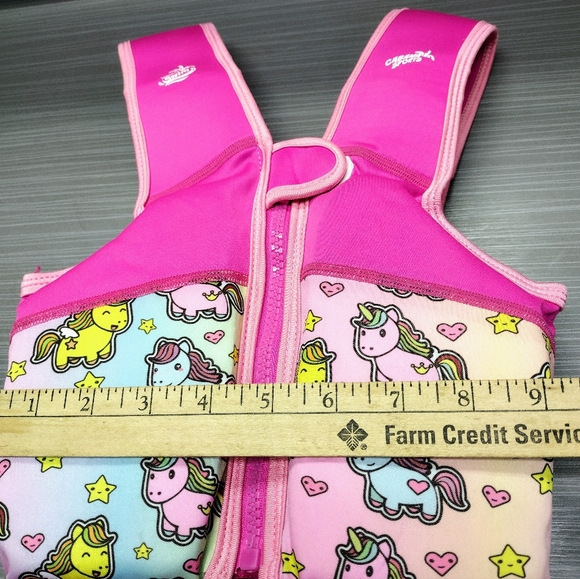 Cabana Sports Child's Trainer Swim Vest Size Small Age 3-4 w/Zippered Front - Picture 6 of 12